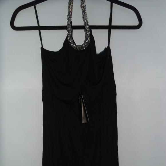 Roberto Cavalli. Cutout Jeweled Halter Jumpsuit - Picture 4 of 6